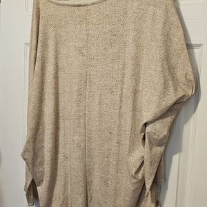 LuLaRoe Off-Shoulder Sweater in Light Beige